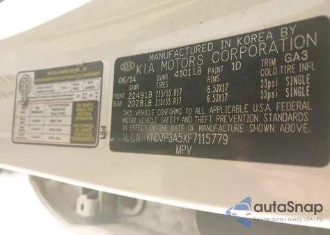 2015 Kia Soul + из США, поврежденный, VIN KNDJP3A5XF7115779